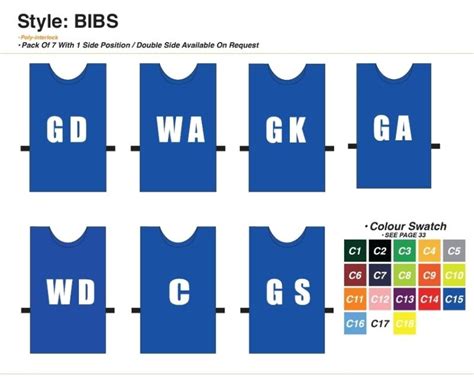 Netball Bibs Kh Sport