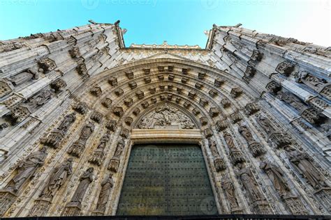 Facade of the Seville Cathedral Gothic style architecture in Seville