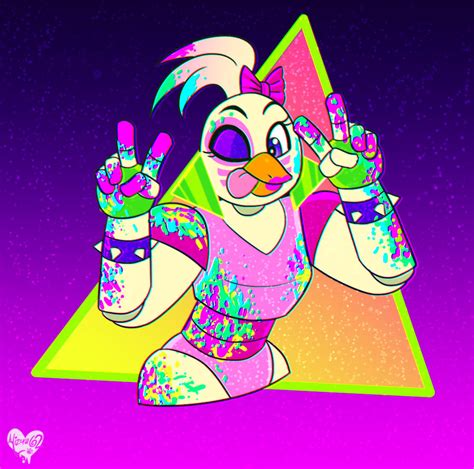 Fnaf Glitterpaint Glamrock Chica By Alizera62 On Deviantart