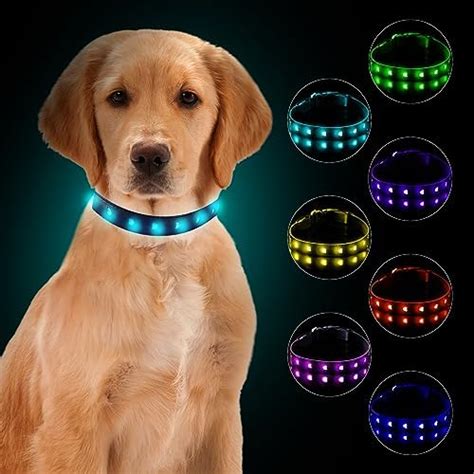 LED Leuchthalsband Hund Hundehalsband Leuchtend USB Aufladbar 7