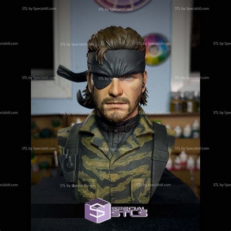 Naked Snake Big Boss Bust Sculptures D Printing SpecialSTL