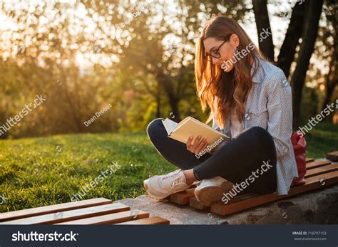 Beautiful Brunette Reading A Book Images Stock Photos Vectors Shutterstock