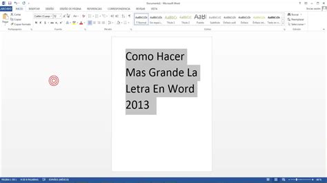 Como Hacer Mas Grande La Letra En Word 2013 YouTube