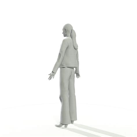 D Model Brunette Woman In Casual Clothes Vr Ar Low Poly Rigged Cgtrader