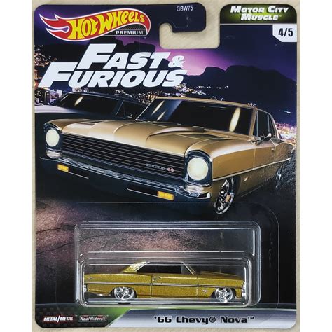 Hot Wheels Premium Chevy Nova Chevrolet Fast Furious Motor City Muscle Shopee Malaysia