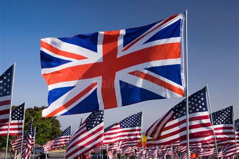 Union Flag Among Us Flags Stock Photo Image Of Wind 26125568