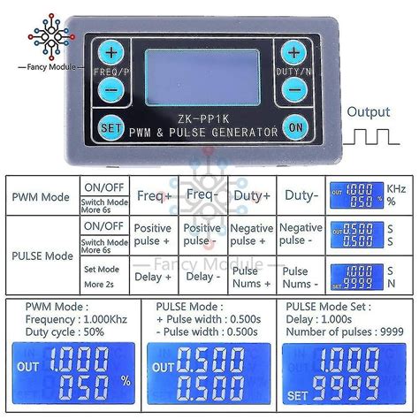 Zk-pp1k Dual Mode Lcd Pwm Signal Generator 1-Kanal 1hz-150khz Pwm Pu ...