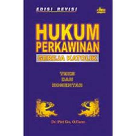 Jual Buku Hukum Perkawinan Gereja Katolik Edisi Revisi Penerbit Dioma