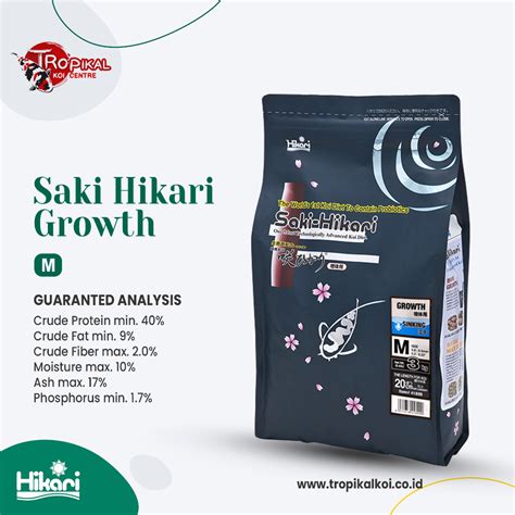 Jual TKC Saki Hikari Growth Sinking Koi Fish Food M 3 Kg Shopee Indonesia