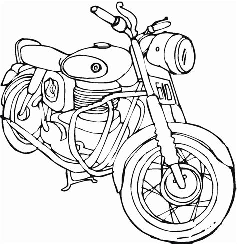 Motorcycle Harley Davidson Printable Coloring Page