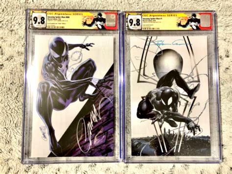 Amazing Spider Man 1 And 800 Signed Clayton Crain J Scott Campbell Cgc