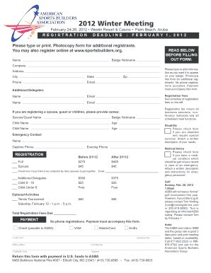 Fillable Online Sportsbuilders Photocopy This Form For Additional