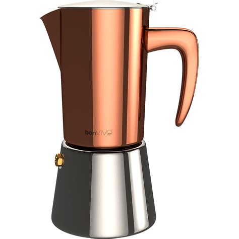 Bonvivo Intenca Stove Top Italian Espresso Maker Moka Pot Made Of