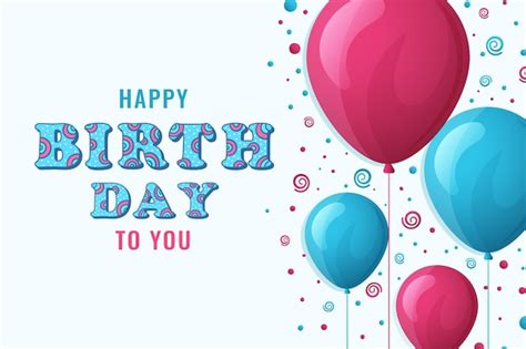 Premium Vector Birthday Balloons Vector Background Design Happy