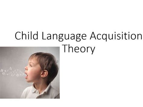 English Language Child Language Acquisition | Teaching Resources