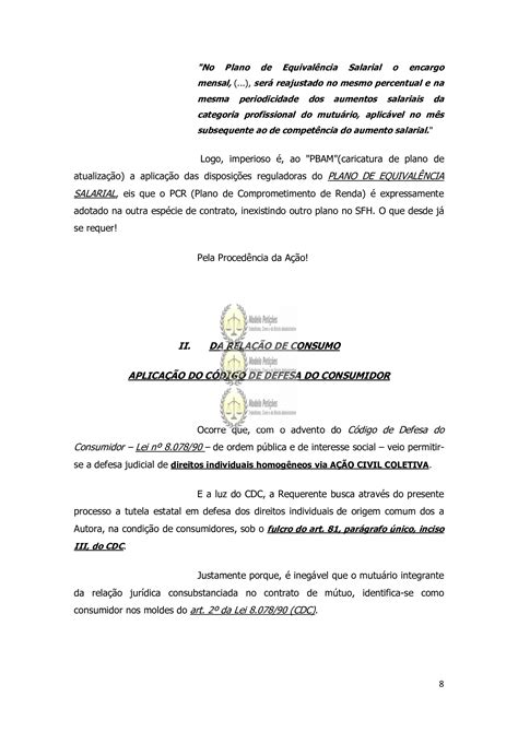 Inicial A O Revisional De Contrato Do Sistema Financeiro De Habita O