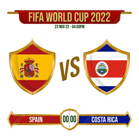 Spain Vs Costa Rica, World Cup 2022, Spain Vs Costa Rica Flag, Costa