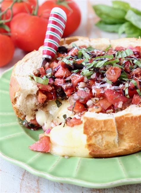 Baked Brie Recipe With Tomato Basil Bruschetta