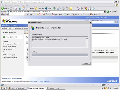 Error With XP Windows Update Windows XP 2000 2003 NT