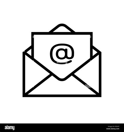 Icono Correo Electrónico Aislado Sobre Fondo Blanco Imagen Vector De