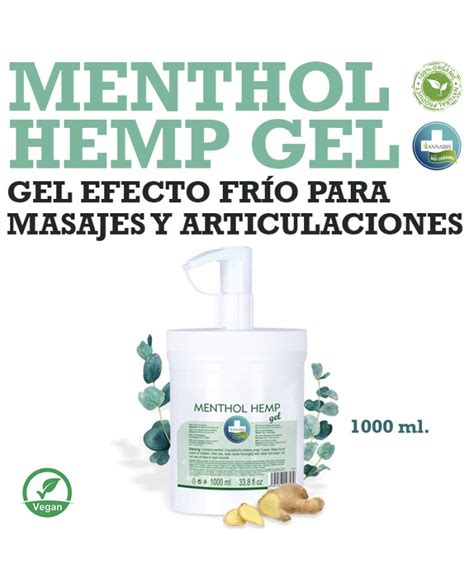 Menthol Hemp Gel Efecto Fr O Para Masajes De M Sculos Y