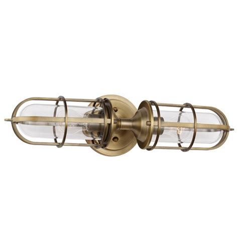 Restoration 2Lt WallLt Aged Brass Bathroom IP44 Lighting Company