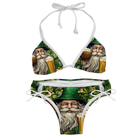 Saint Patrick S Day Detachable Sponge Adjustable Strap Bikini Set Two Pack Swimsuits For All