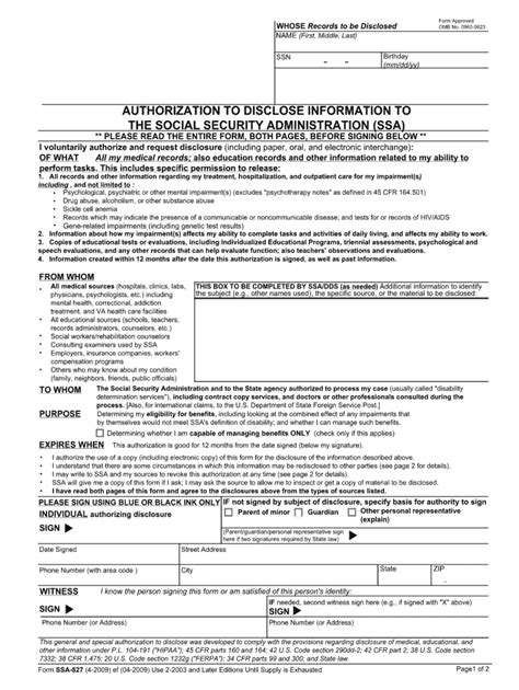 Ssa 827 2009 Fill And Sign Printable Template Online Us Legal Forms