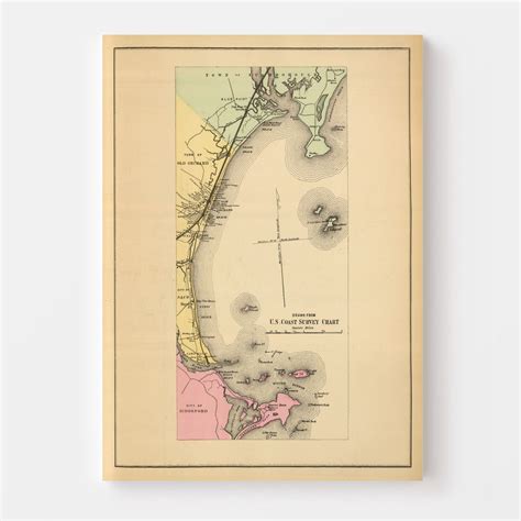 Vintage Map of Scarborough, Maine 1894 by Ted's Vintage Art