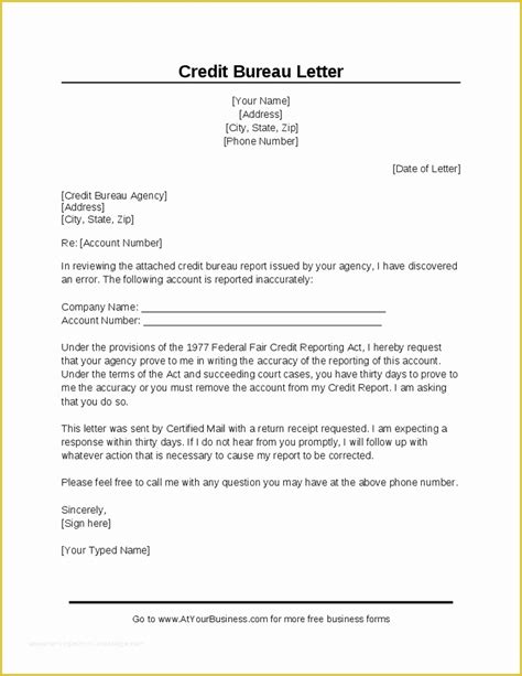 609 Credit Dispute Letter Template Get Section 609 Printable