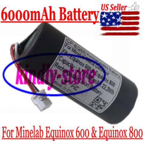 Usps Repair For Minelab Equinox 600 And Equinox 800 Metal Detector 6000mah Battery Ebay