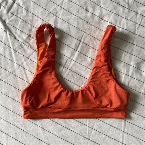 Fella Swim Bikini Romeo Top In Aperol Orange Size Depop