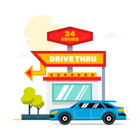 Drive Thru Sign Clipart