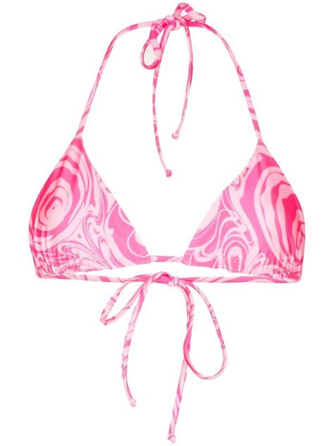 Frankies Bikinis Tia Triange Top Bikini Top Pink Editorialist