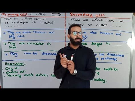 Difference Between Primary Cell And Secondary Cell Electrochemistry