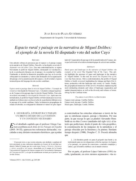 Dialnet Espacio Rural YPaisaje En La Narrativa De Miguel Delibes