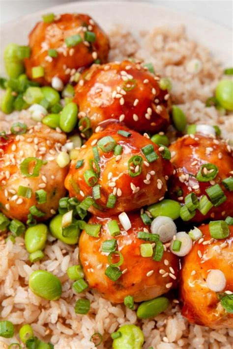 Asian Chicken Meatballs Healthful Blondie