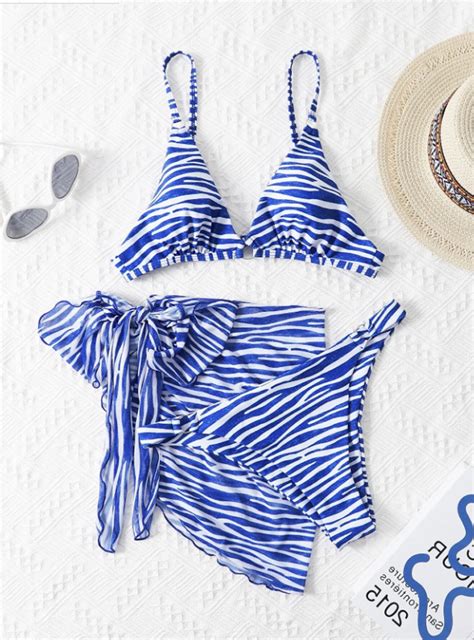 String Swimwear Triangle Bikini Set With Beach Cover Up 3 Piece Bathing Suit Bikini And