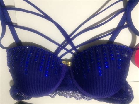 Conjunto De Lingerie Azul Bordado Elo Produtos Especiais