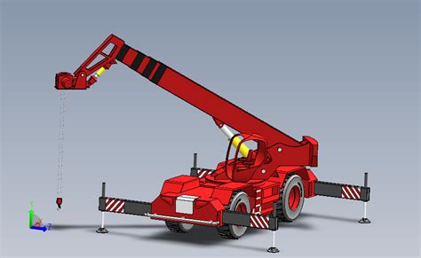 起重机，吊车，塔吊solidworks 2012模型图纸下载 懒石网