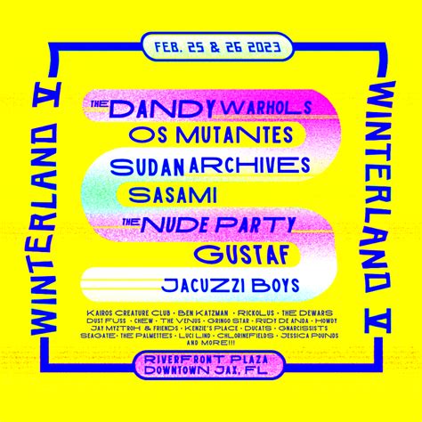 Winterland V Announces Full 2023 Lineup - JME Jacksonville Music Experience