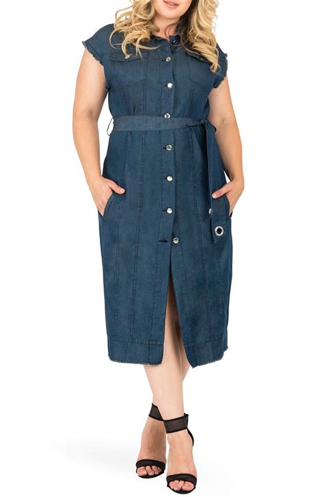 People Will Admire You With Stylish Plus Size Denim Dress