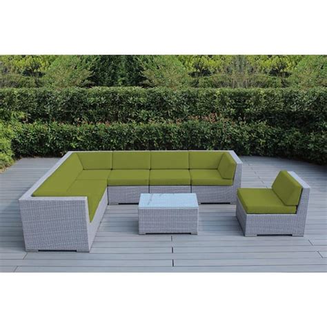 Ohana Depot Ohana Gray Piece Wicker Patio Seating Set With