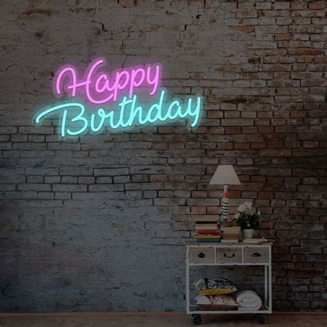 LED Neon Sign Happy Birthday Neon Signs For Retail Bars