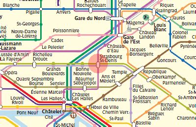 Strasbourg station map - Paris Metro