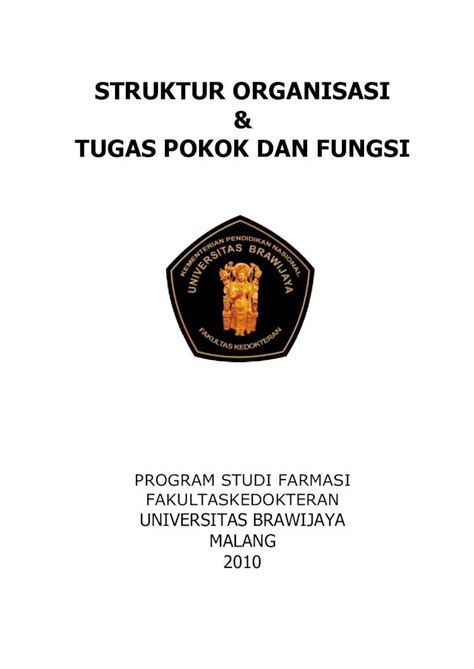 PDF STRUKTUR ORGANISASI TUGAS POKOK DAN FUNGSIv1 Fk Ub Ac Id Id Spma