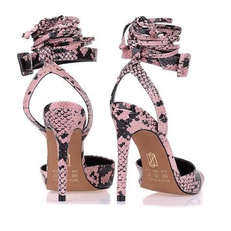 Slingback Salto Alto Anaconda Nude Uza Shoes Sapatos Femininos