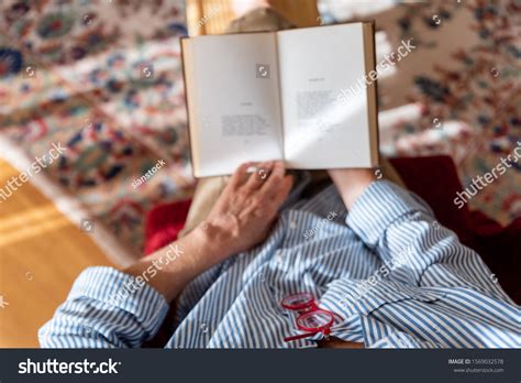 Mature Woman Reading Book Home Top Stock Photo Shutterstock
