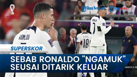 Sebab Ronaldo Ngamuk Seusai Ditarik Keluar Lapangan Saat Laga Korsel