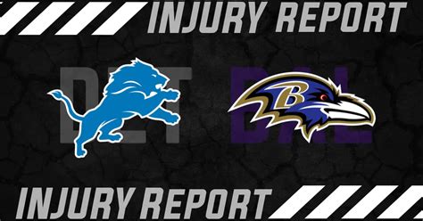 Detroit Lions Injury Report 2 Players Ruled Out 3 Questionable Vs